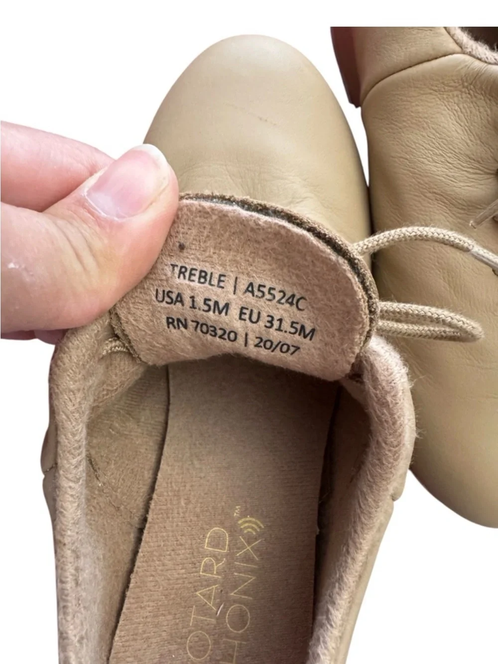 Eurotard Treble Euphonix Tap Dance Shoes Tan Leather Kids Size 1.5M